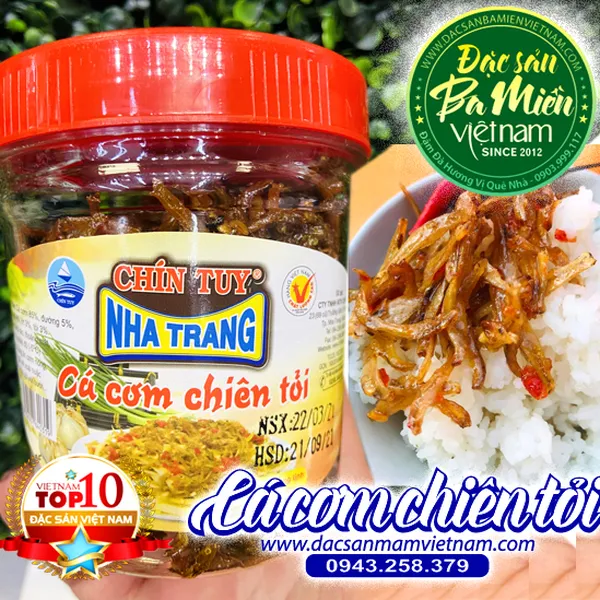 Cá cơm chiên tỏi Chín Tuy - Đặc sản Nha Trang