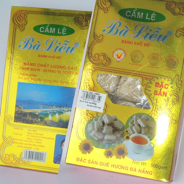 Đặc sản miền trung - Bánh khô mè Bà Liễu