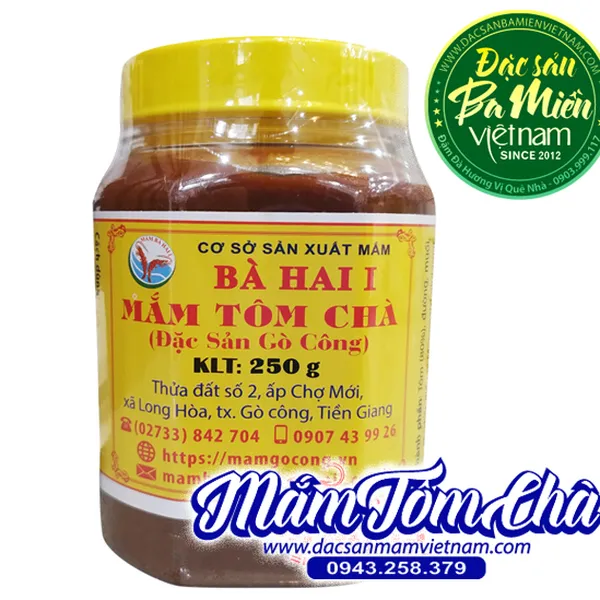 Mắm tôm chà Bà Hai Gò Công - Hủ 250g