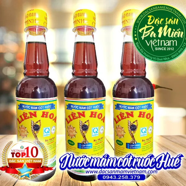 Nước mắm cốt ruốc Liên Hoa - Huế chai 500ml