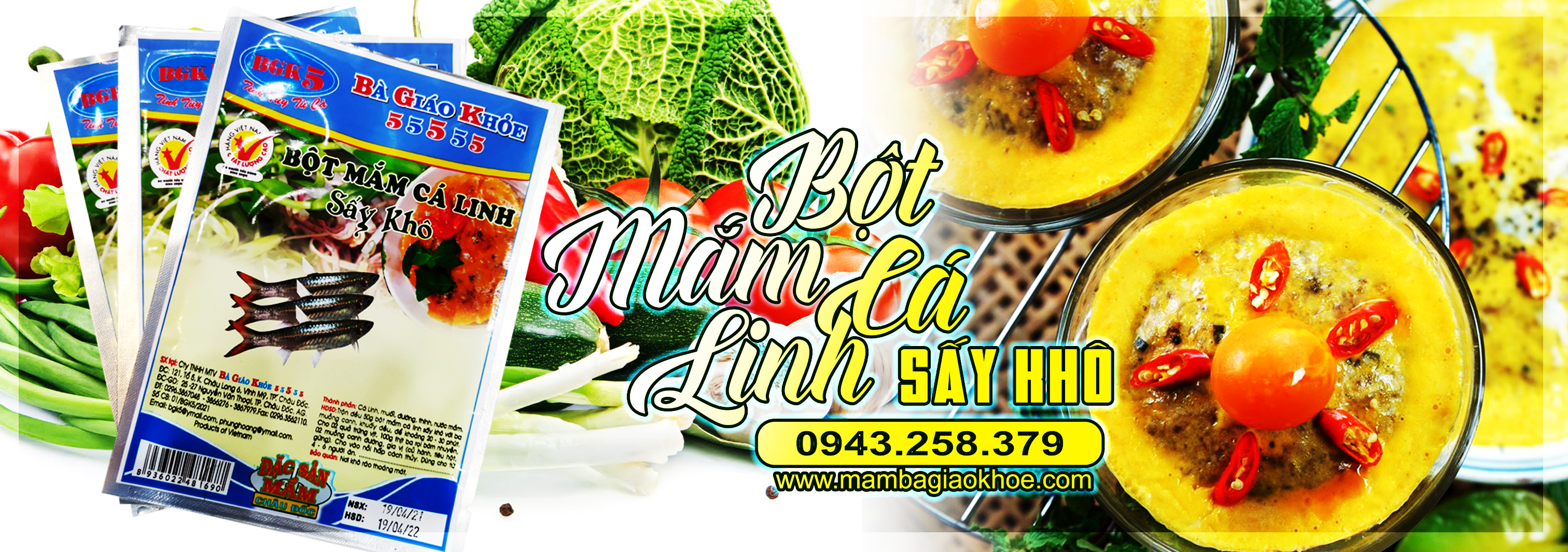 Banner bột mắm cá linh sấy khô