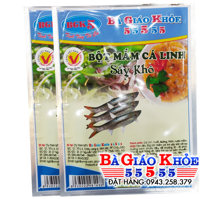 Bột mắm cá linh sấy khô Bà Giáo Khỏe