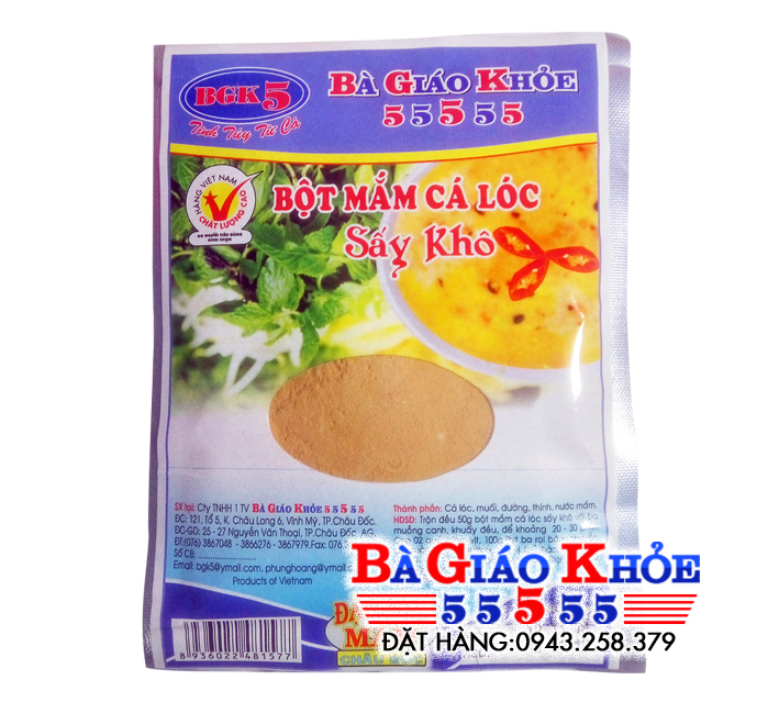 Bột mắm cá lóc sấy khô Bà Giáo Khỏe