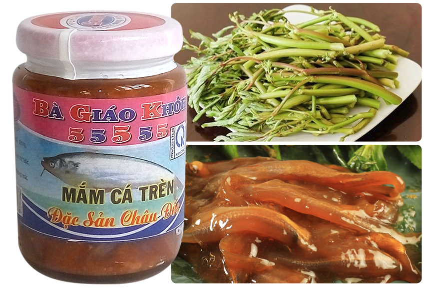 Gỏi mắm cá trèn rau nhút