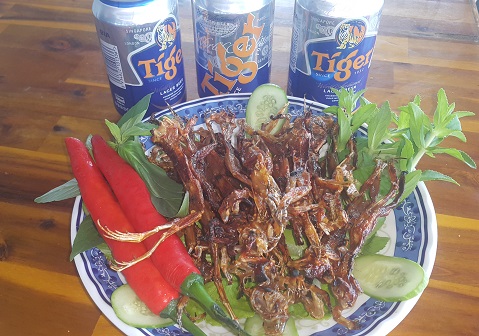 Khô nhái nướng ngon