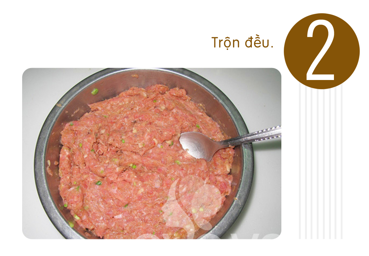 Mắm cá lóc chưng hột vịt - trộn đều