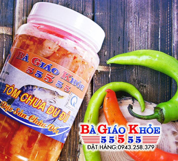Tôm chua đu đủ Bà Giáo Khỏe