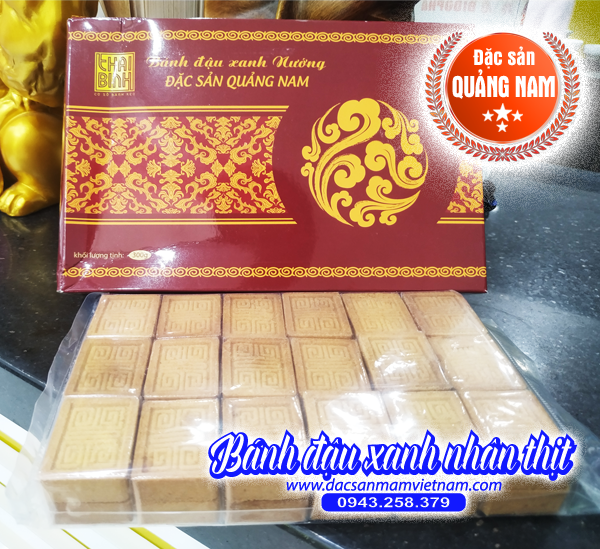 Bánh đậu xanh nhân thịt Hội An  - Hộp 300gr
