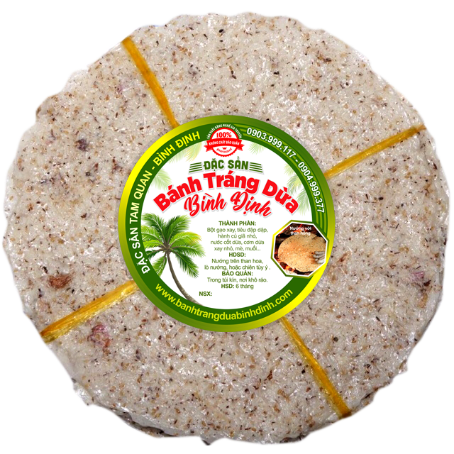 Bánh tráng nước dừa Tam Quan đặc biệt