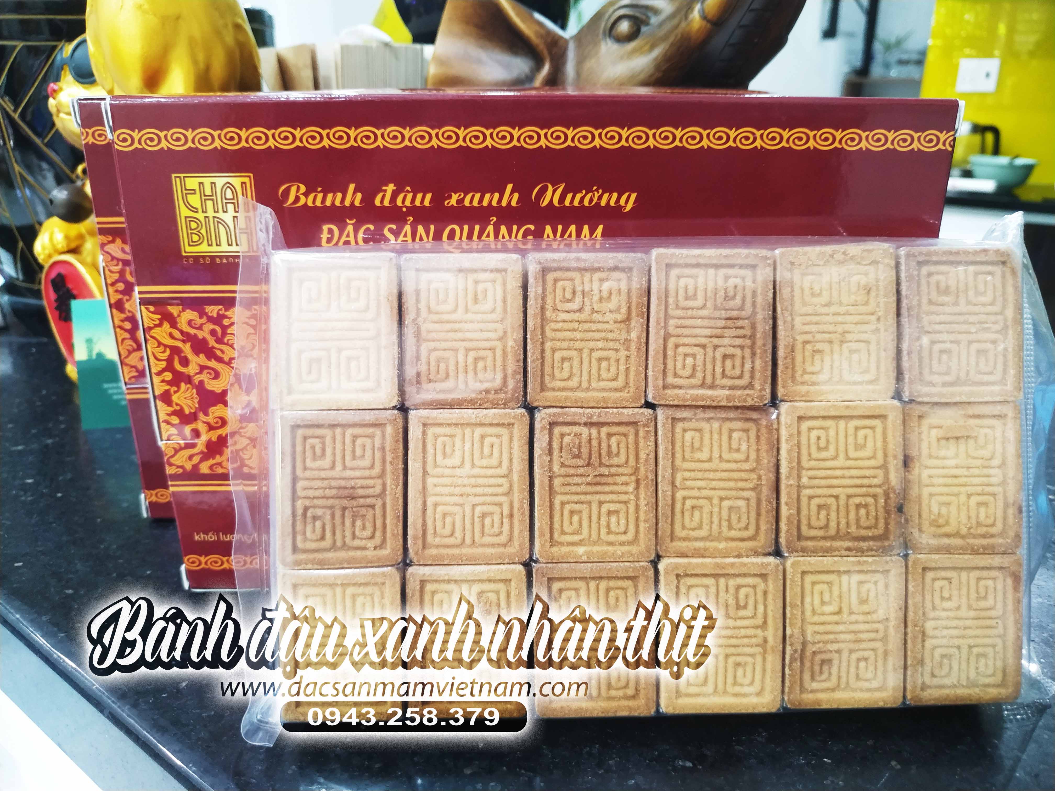 Bánh đậu xanh nhân thịt Hội An  - Hộp 300gr