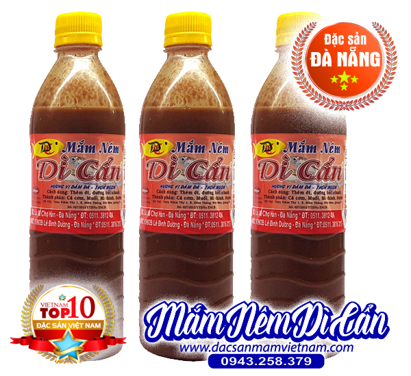 Mắm nêm chai Dì Cẩn Đà Nãng - Chai 500ml