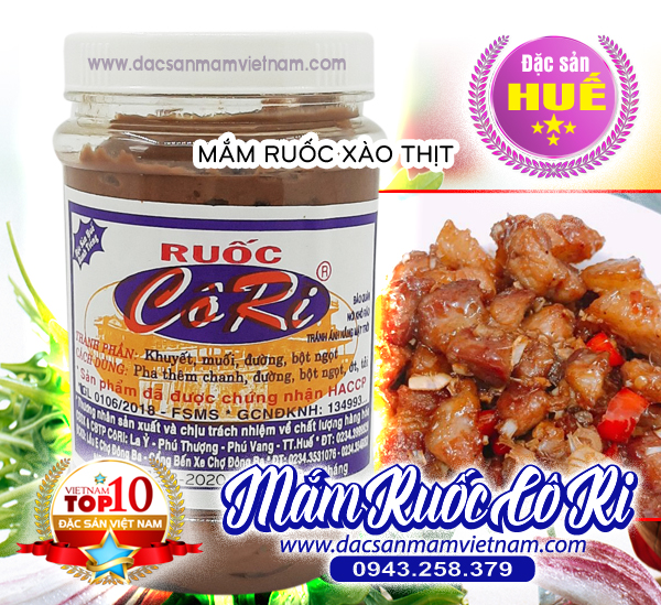 Mắm ruốc Cô Ri HUế - xào thịt