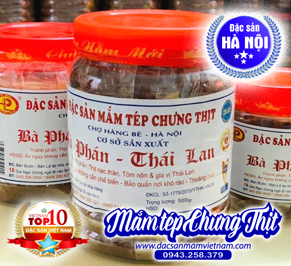 Mắm tép chưng thịt hàng bè thương hiệu Bà Phán
