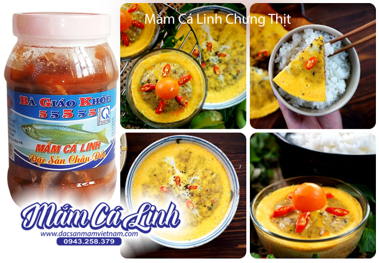 Món mắm cá linh chưng thịt