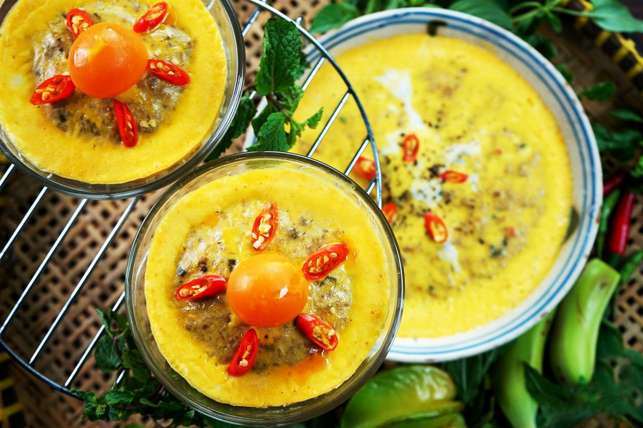 Món mắm lóc fillet chưng với thịt trứng