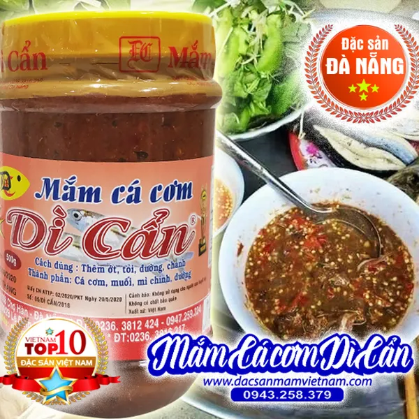 Mắm cá cơm Dì Cẩn Đà Nẵng