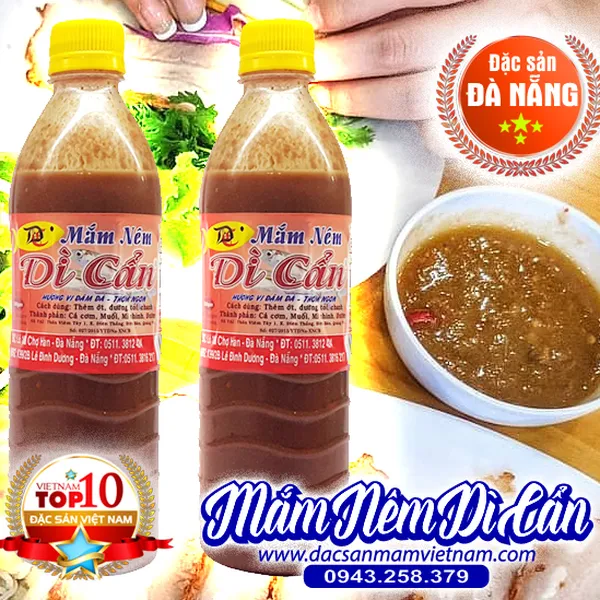 Mắm nêm chai Dì Cẩn Đà Nãng