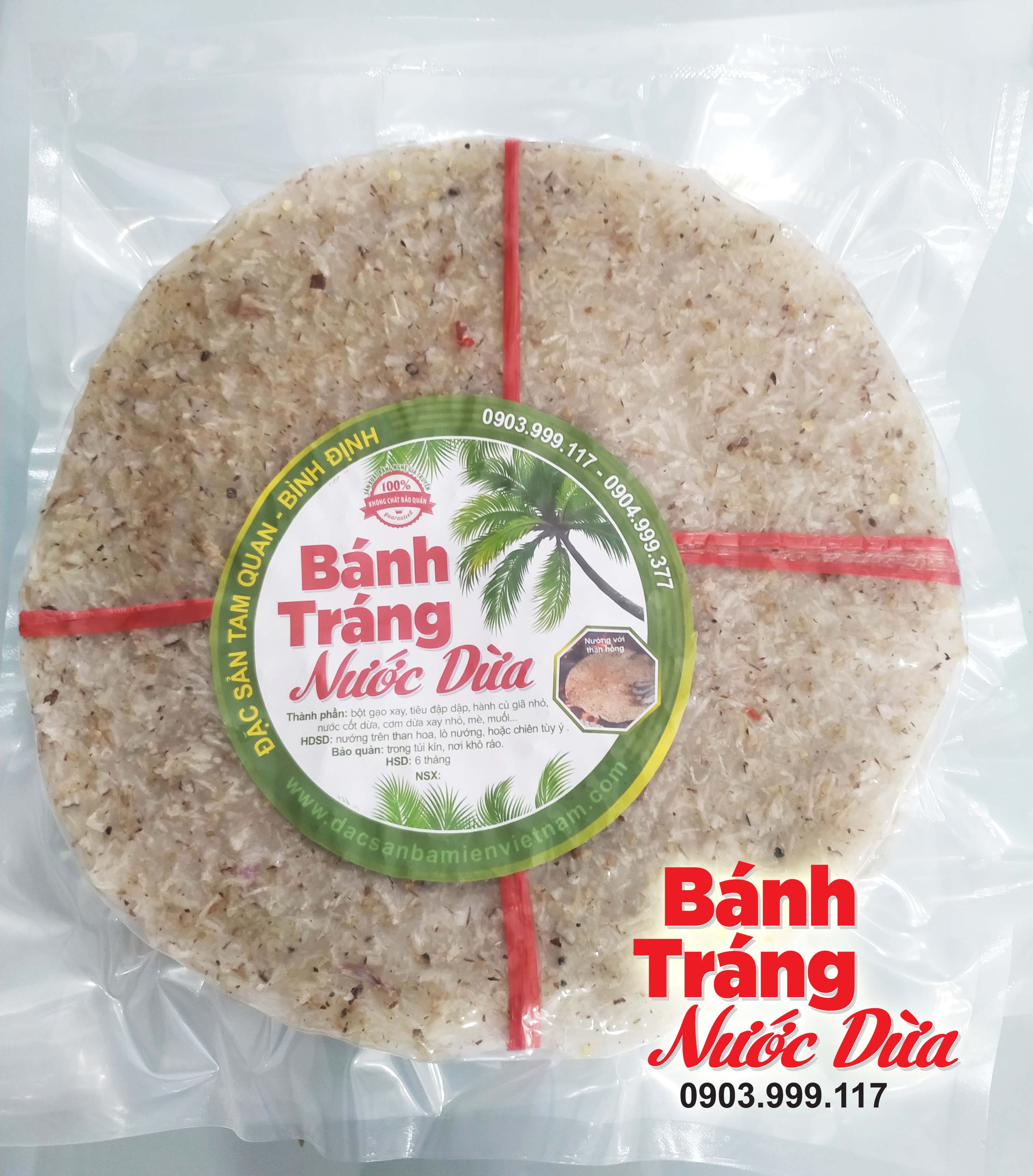Bánh tráng nước cốt dừa Bình Định