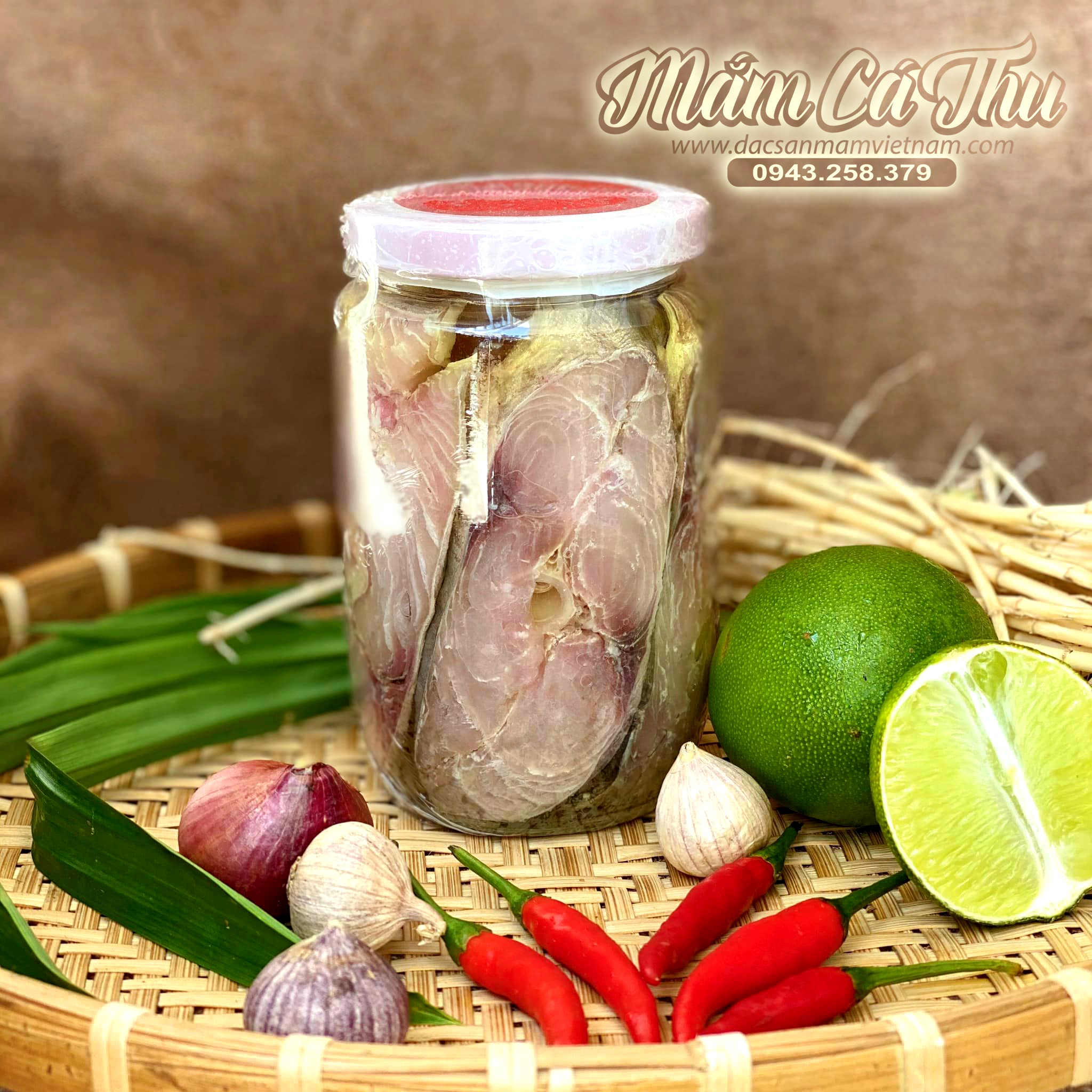 Mắm cá thu Bà Giáo Khỏe 55555  - Hủ thủy tinh 400g