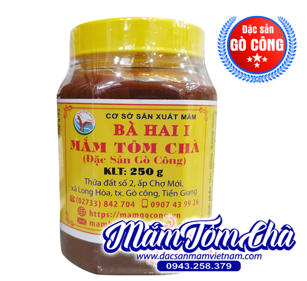 Mắm tôm chà bà Hai Gò Công - Hủ 250g