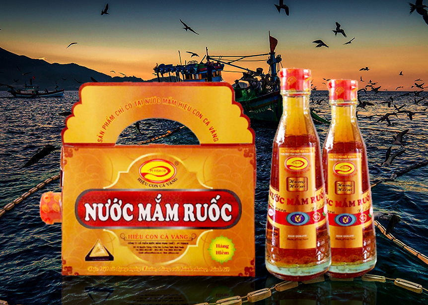 Nước mắm ruốc hiệu con cá vàng