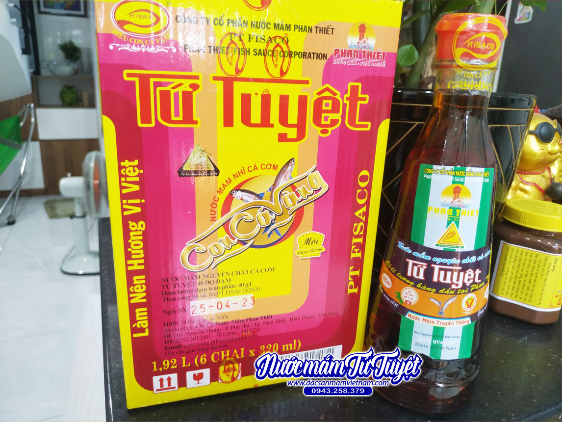 Nước mắm tứ tuyệt chai 320ml - Mẫu mới