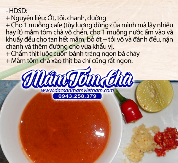 Hướng dẫn pha mắm tôm chà