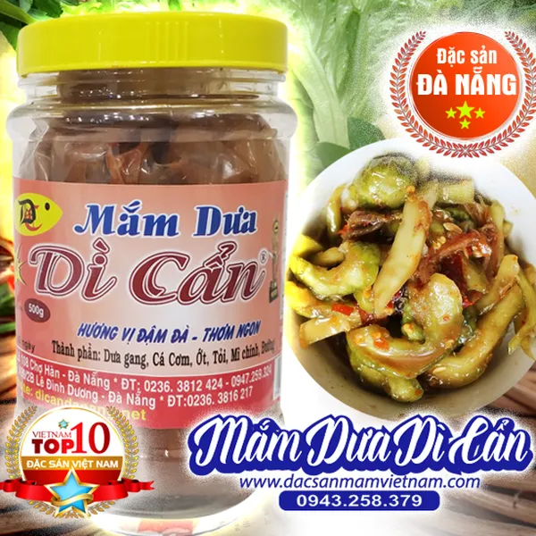 Mắm dưa Dì Cẩn Đà Nẵng