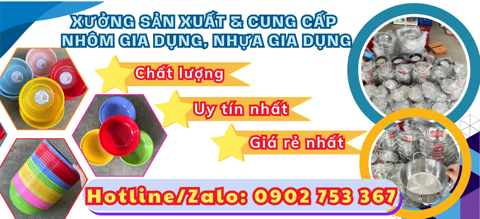 XƯỞNG SẢN XUẤT & CUNG CẤP NHÔM GIA DỤNG, NHỰA GIA DỤNG