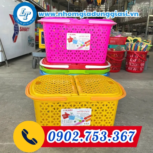 GIỎ 2 QUAI CÓ NẮP