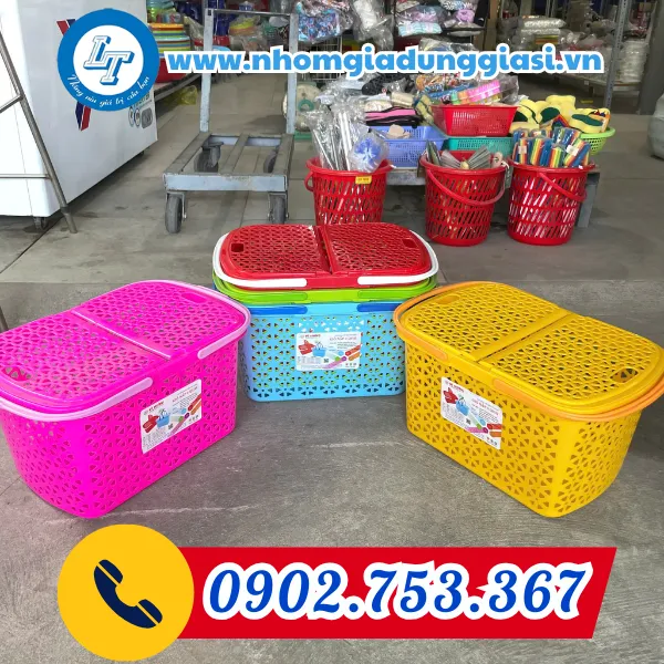 GIỎ 2 QUAI CÓ NẮP