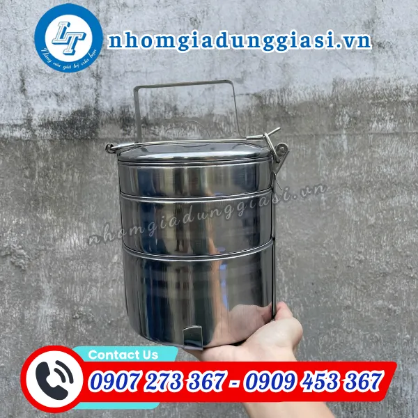 CÀ MÈN INOX 3 NGĂN