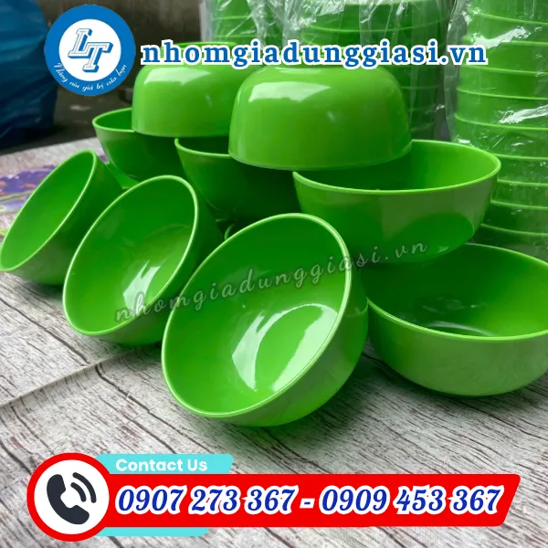 CHÉN ĂN CƠM MELAMINE XANH LÁ