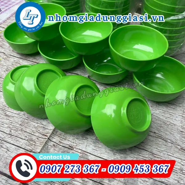 CHÉN ĂN CƠM MELAMINE XANH LÁ