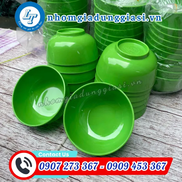 CHÉN ĂN CƠM MELAMINE XANH LÁ