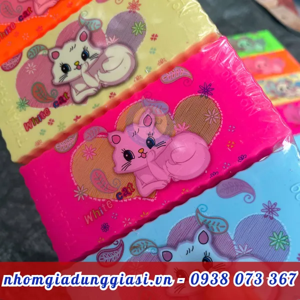 BÀN CHẢI CHÀ CHÂN HÌNH MÈO 