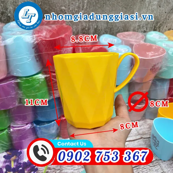 LY NHỰA KIM CƯƠNG CÓ QUAI 