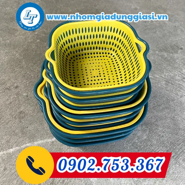 BỘ 3 THAU RỔ VUÔNG