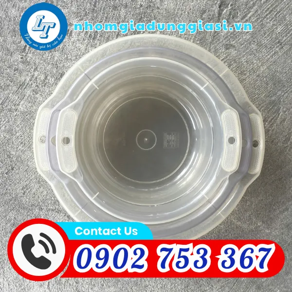 BỘ 3 THAU NHỰA TRONG SUỐT
