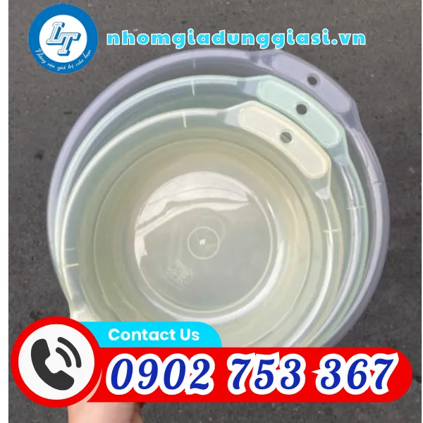 BỘ 3 THAU NHỰA TRONG SUỐT