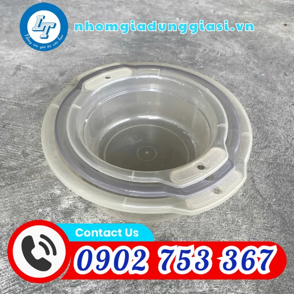 BỘ 3 THAU NHỰA TRONG SUỐT