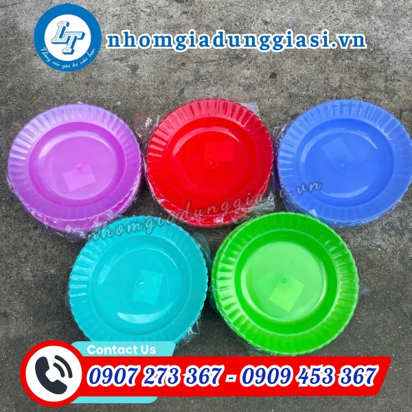 DĨA NHỰA TRÒN NHIỀU MÀU