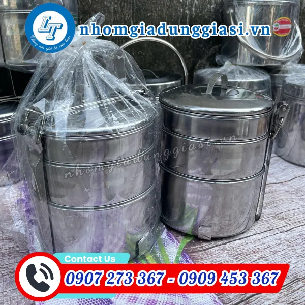 CÀ MÈN INOX 3 NGĂN