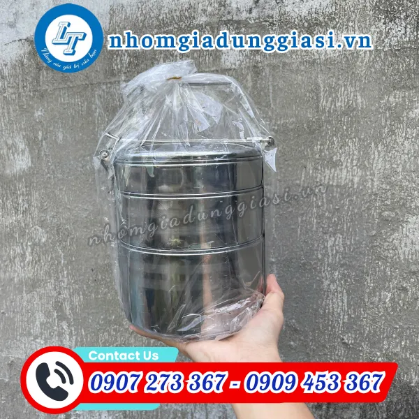 CÀ MÈN INOX 3 NGĂN