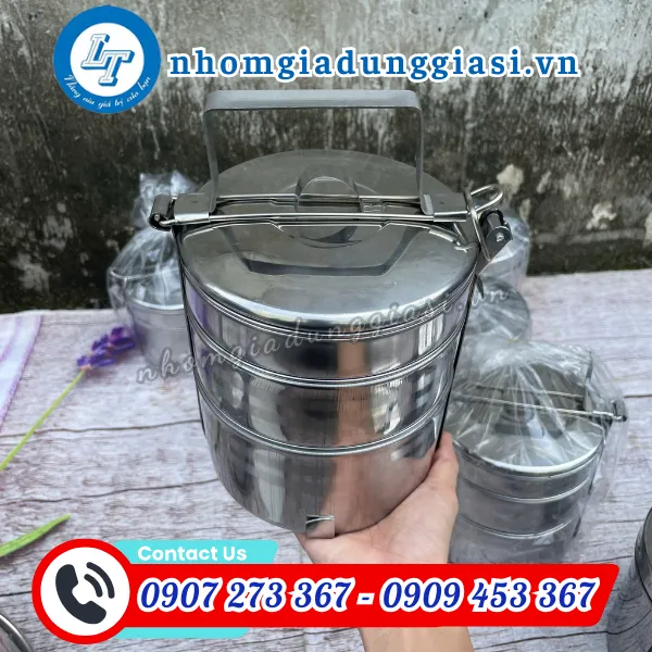 CÀ MÈN INOX 3 NGĂN