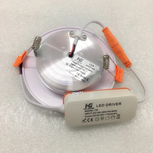 ĐÈN LED ÂM TRẦN 9W VIỀN BẠC 1 CHẾ ĐỘ