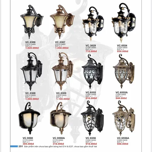 ĐÈN VÁCH TƯỜNG NGOÀI TRỜI 01