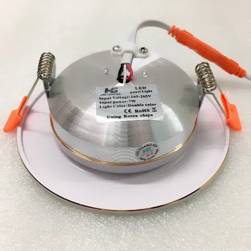 ĐÈN LED ÂM TRẦN 7W VIỀN VÀNG 3 CHẾ ĐỘ