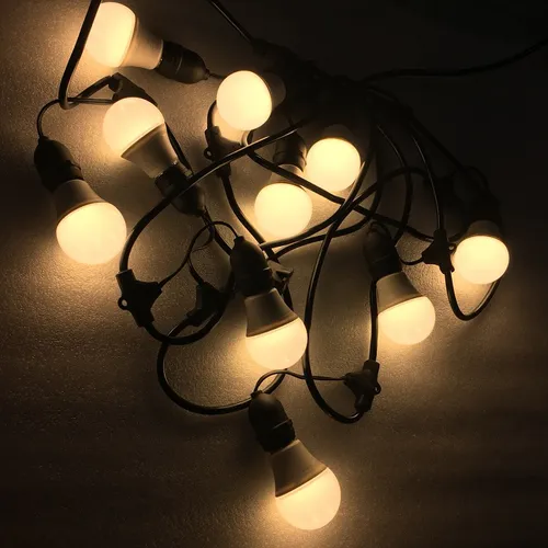 BỘ DÂY ĐUI ĐÈN 5 MÉT 10 ĐUI + BÓNG BÚP TRÒN E27