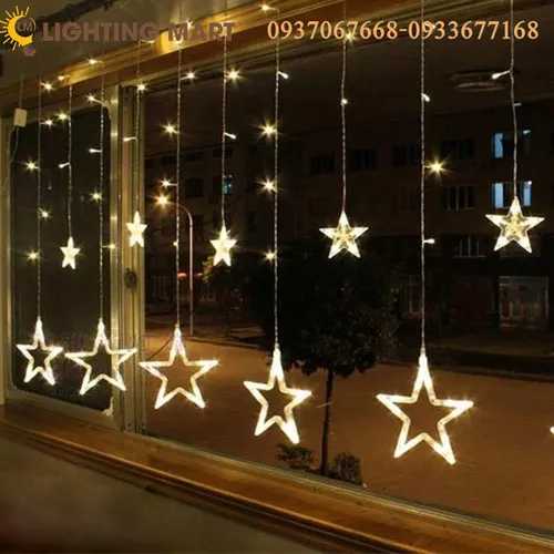 ĐÈN LED CHỚP TRANG TRÍ  MÀN SAO 12 SAO SIÊU ĐẸP